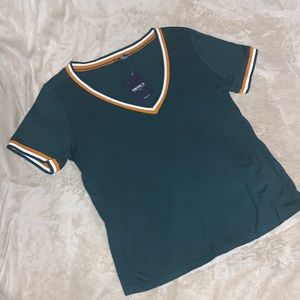 Green V-Neck Shirt Forever 21